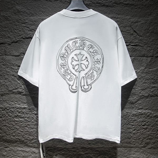 大人気!クロムハーツ n級品 ネックレター CHスクロール Tシャツ Kup76397